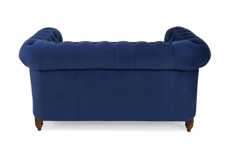 Fløyelssofa Chester Deluxe 2-seter - Petrolblå - Fløyelssofaer - 2 seter sofa - Howard-sofaer - Chesterfield sofaer