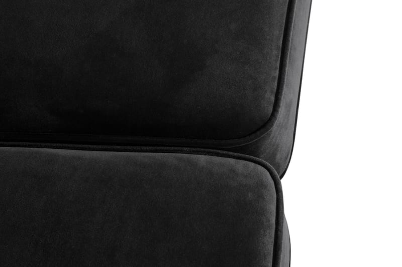 Fløyelssofa Oxford Classic 2-seter Buet - Svart - Howard-sofaer - Fløyelssofaer - 2 seter sofa