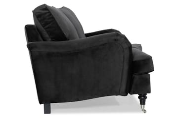 Howard Classic 2-seters Svunget Fløyelssofa - Svart - Møbler - Sofaer - Howard-sofaer
