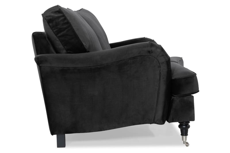 Howard Classic 2-seters Svunget Fløyelssofa - Svart - Møbler - Sofaer - Howard-sofaer