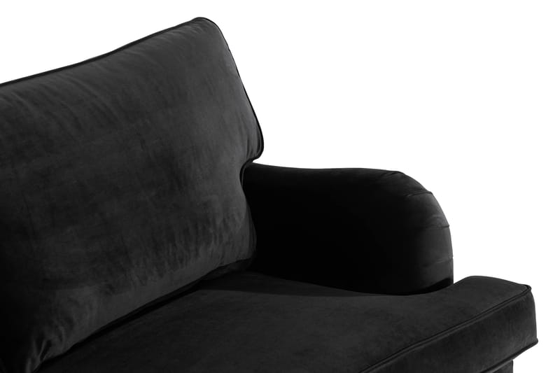 Howard Classic 2-seters Svunget Fløyelssofa - Svart - Møbler - Sofaer - Howard-sofaer