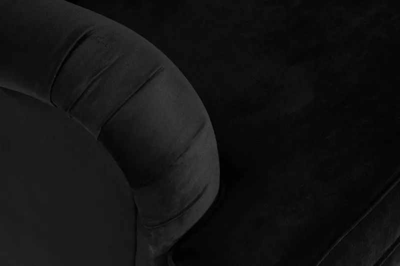 Howard Classic 2-seters Svunget Fløyelssofa - Svart - Møbler - Sofaer - Howard-sofaer