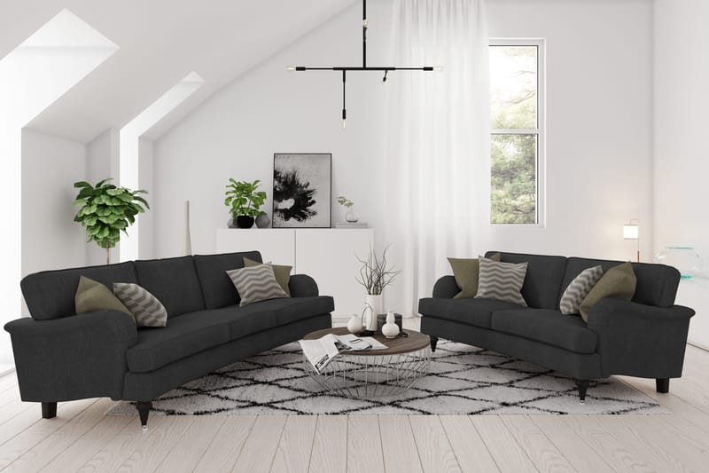 Howard Classic 2-seters Svunget Stoffsofa - Mørk grå - Møbler - Sofaer - Howard-sofaer