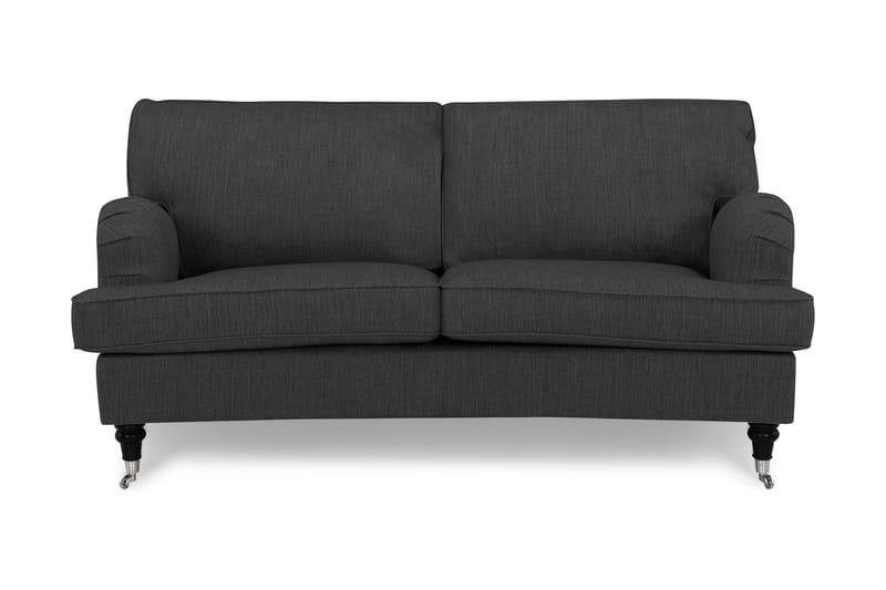 Howard Classic 2-seters Svunget Stoffsofa, Mørk grå