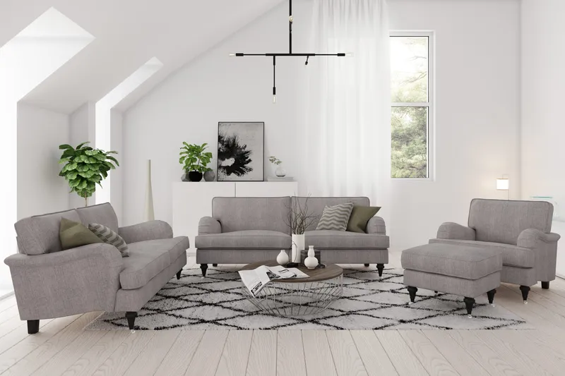 Howard Classic 3-seters Stoffsofa - Beige / Grå - Møbler - Sofaer - Howard-sofaer