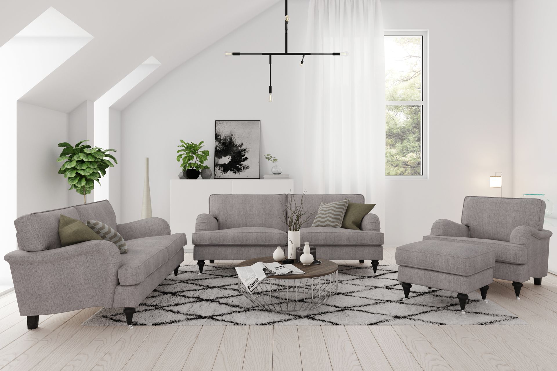 Howard Classic 3-seters Stoffsofa - Beige / Grå - Møbler - Sofaer - Howard-sofaer