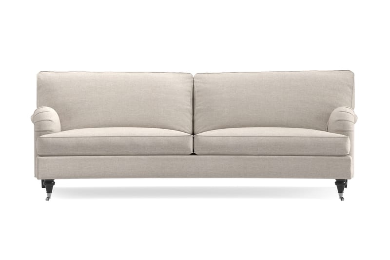 Howard Classic 3-seters Svunget Stoffsofa, Beige