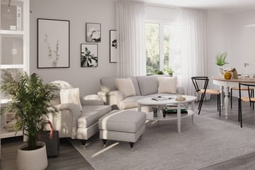 Howard Classic 3-seters Svunget Stoffsofa - Grå - Møbler - Sofaer - Howard-sofaer