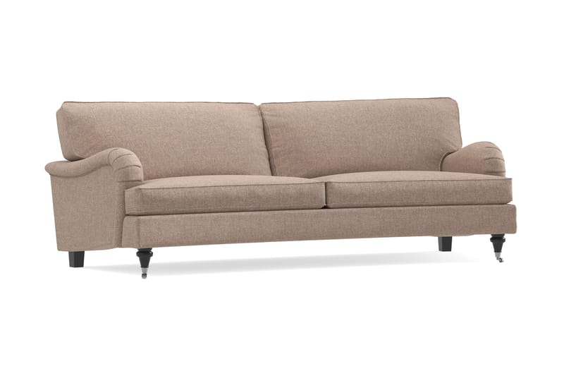Howard Classic 3-seters Svunget Stoffsofa - Mørk beige - Møbler - Sofaer - Howard-sofaer