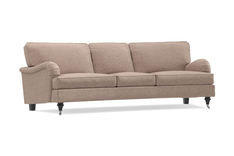 Howard Classic 3-seters Svunget Stoffsofa - Mørk beige - Møbler - Sofaer - Howard-sofaer