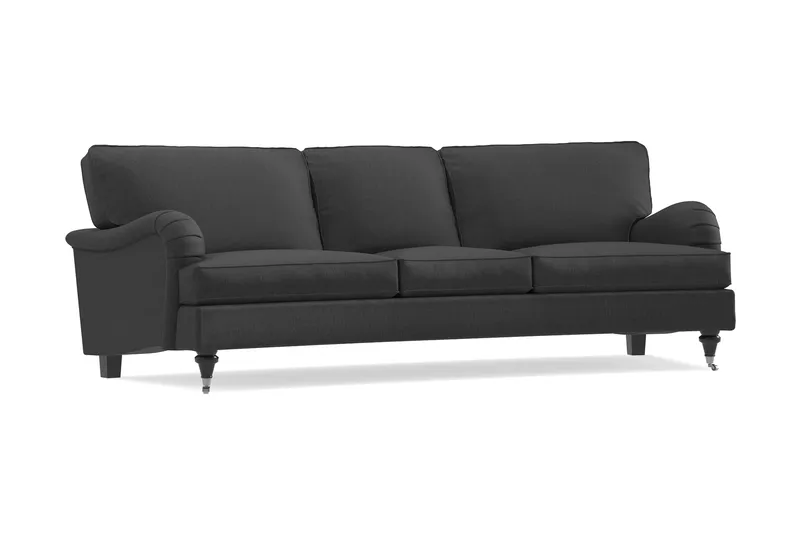Howard Classic 3-seters Svunget Stoffsofa - Mørk grå - Møbler - Sofaer - Howard-sofaer
