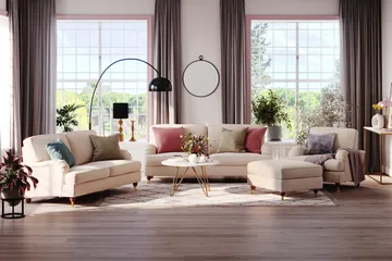 Howard Lyx 2-seters Manchestersofa - Beige - Møbler - Sofaer - Howard-sofaer