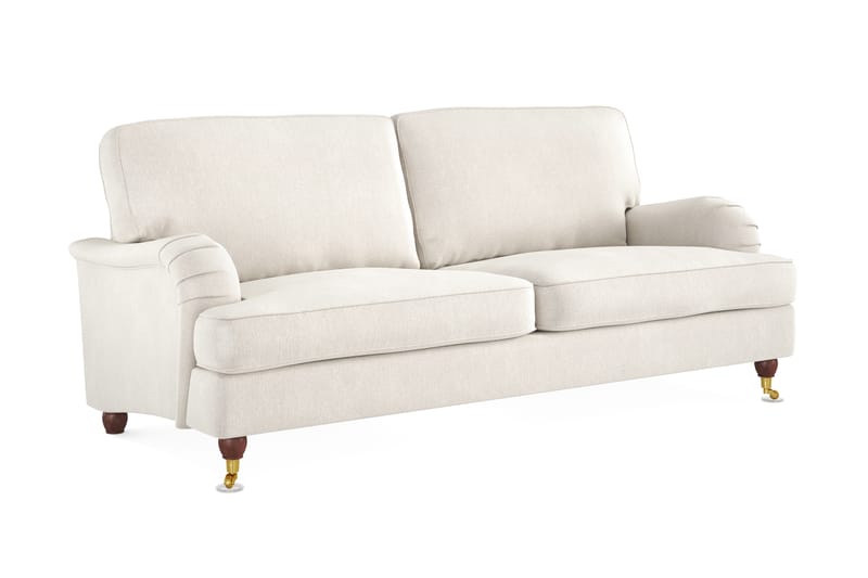 Howard Lyx 3-seters Fløyelssofa - Kremhvit - Møbler - Sofaer - Howard-sofaer