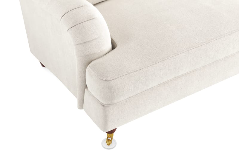 Howard Lyx 3-seters Fløyelssofa - Kremhvit - Møbler - Sofaer - Howard-sofaer