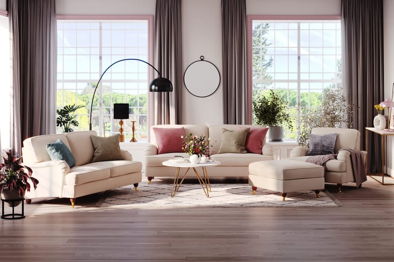 Howard Lyx 3-seters Manchestersofa - Beige - Møbler - Sofaer - Howard-sofaer