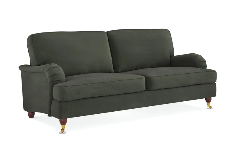 Howard Lyx 3-seters Manchestersofa - Mørk grønn - Møbler - Sofaer - Howard-sofaer