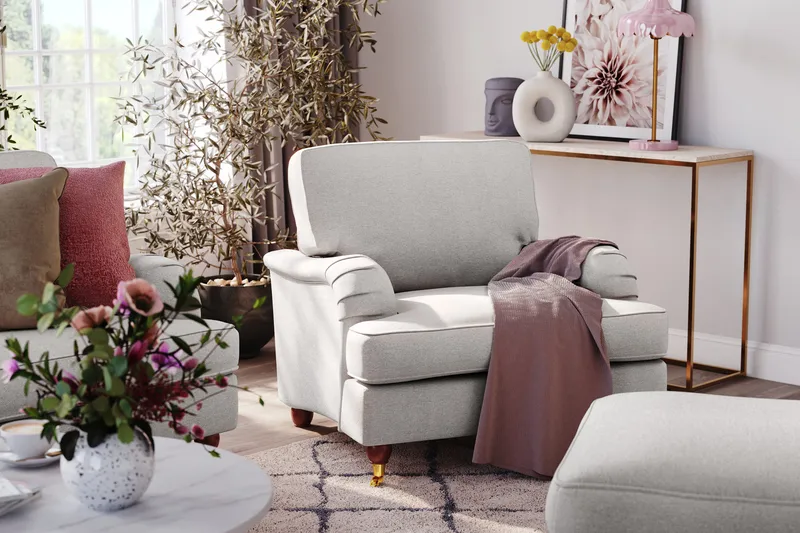 Howard Lyx 3-seters Stoffsofa - Lys grå - Møbler - Sofaer - Howard-sofaer