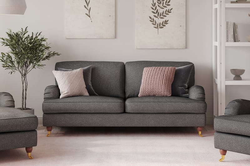 Howard Lyx 3-seters Stoffsofa - Mørk grå - Møbler - Sofaer - Howard-sofaer