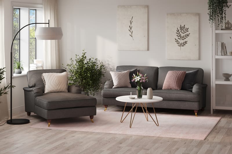 Howard Lyx 3-seters Stoffsofa - Mørk grå - Møbler - Sofaer - Howard-sofaer