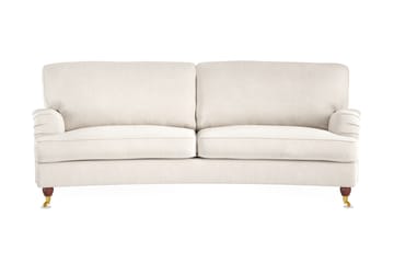 Howard Lyx 3-seters Svunget Fløyelssofa - Kremhvit - Møbler - Sofaer - Howard-sofaer