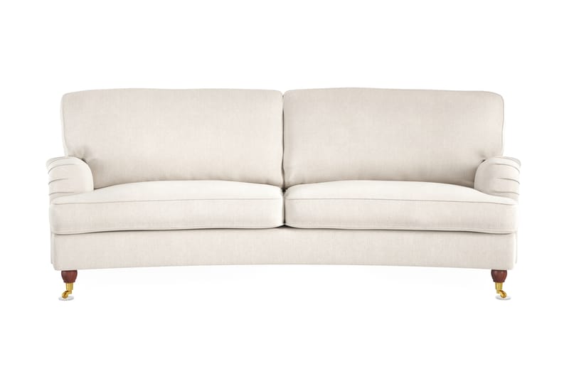 Howard Lyx 3-seters Svunget Fløyelssofa - Kremhvit - Møbler - Sofaer - Howard-sofaer