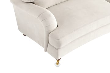 Howard Lyx 3-seters Svunget Fløyelssofa - Kremhvit - Møbler - Sofaer - Howard-sofaer
