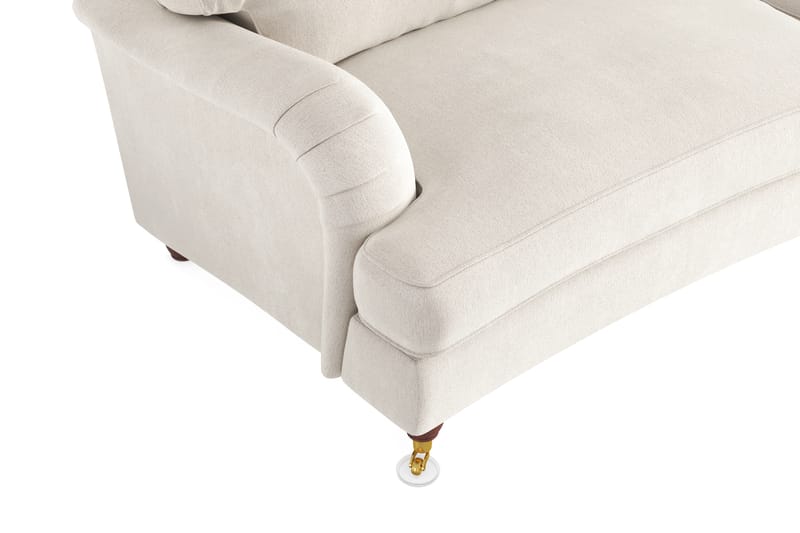 Howard Lyx 3-seters Svunget Fløyelssofa - Kremhvit - Møbler - Sofaer - Howard-sofaer