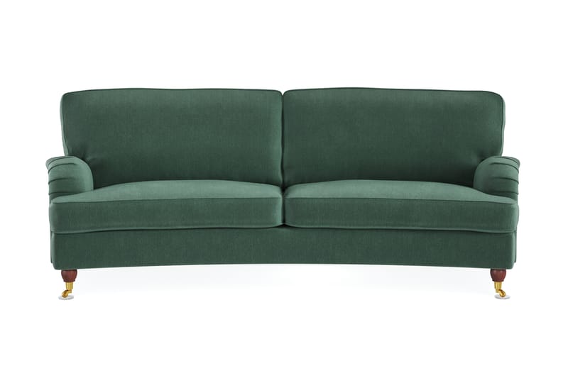 Howard Lyx 3-seters Svunget Fløyelssofa - Mørk grønn - Møbler - Sofaer - Howard-sofaer