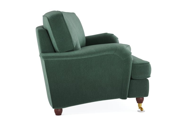 Howard Lyx 3-seters Svunget Fløyelssofa - Mørk grønn - Møbler - Sofaer - Howard-sofaer