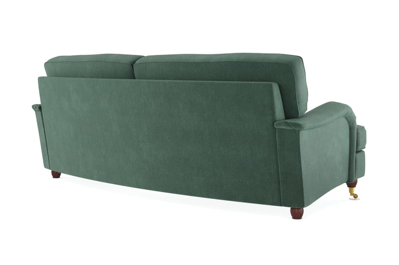 Howard Lyx 3-seters Svunget Fløyelssofa - Mørk grønn - Møbler - Sofaer - Howard-sofaer