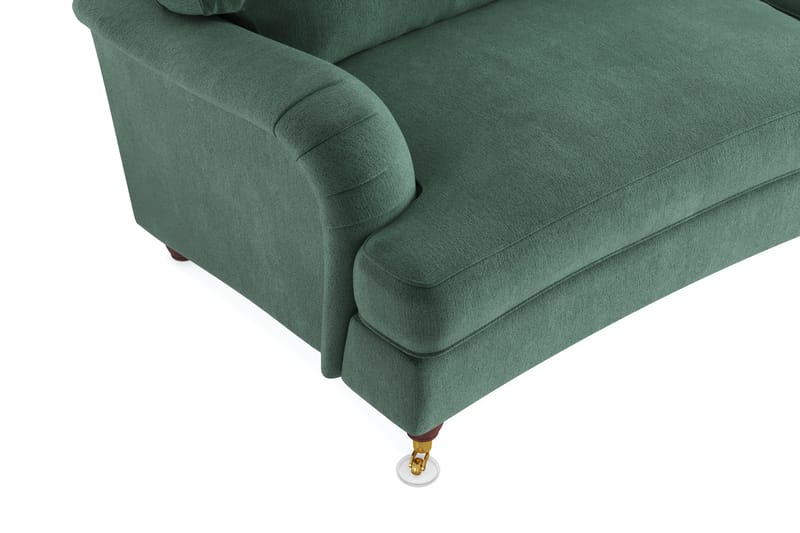 Howard Lyx 3-seters Svunget Fløyelssofa - Mørk grønn - Møbler - Sofaer - Howard-sofaer