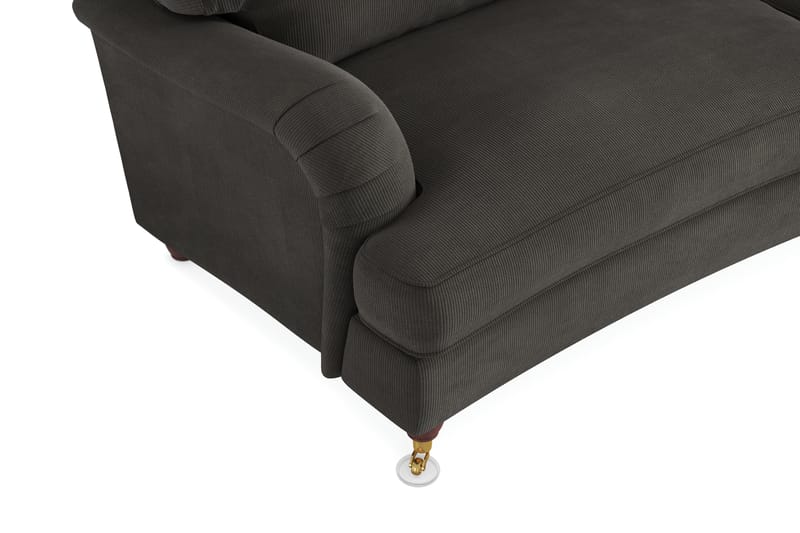 Howard Lyx 3-seters Svunget Manchestersofa - Mørk grå - Møbler - Sofaer - Howard-sofaer