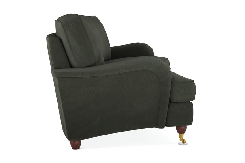 Howard Lyx 3-seters Svunget Manchestersofa - Mørk grønn - Møbler - Sofaer - Howard-sofaer