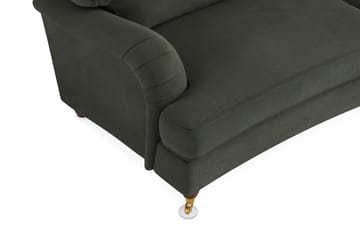 Howard Lyx 3-seters Svunget Manchestersofa - Mørk grønn - Møbler - Sofaer - Howard-sofaer