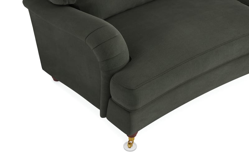 Howard Lyx 3-seters Svunget Manchestersofa - Mørk grønn - Møbler - Sofaer - Howard-sofaer