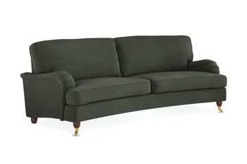 Howard Lyx 3-seters Svunget Manchestersofa - Mørk grønn - Møbler - Sofaer - Howard-sofaer