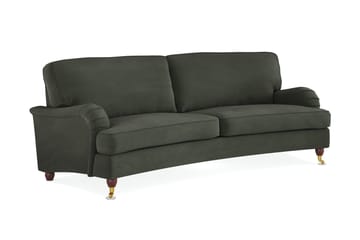 Howard Lyx 3-seters Svunget Manchestersofa - Mørk grønn - Møbler - Sofaer - Howard-sofaer