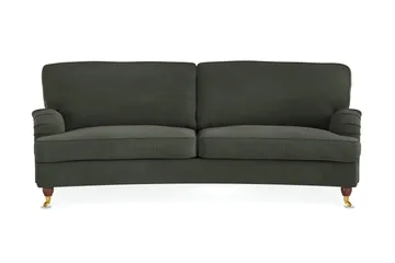 Howard Lyx 3-seters Svunget Manchestersofa - Mørk grønn - Møbler - Sofaer - Howard-sofaer