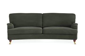Howard Lyx 3-seters Svunget Manchestersofa - Mørk grønn - Møbler - Sofaer - Howard-sofaer