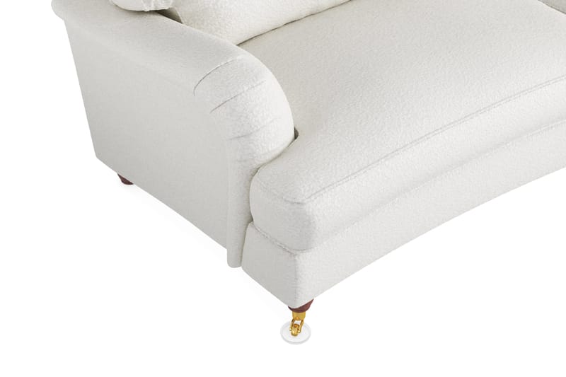 Howard Lyx 3-seters Svunget Sofa i Bouclé - Hvit - Møbler - Sofaer - Howard-sofaer