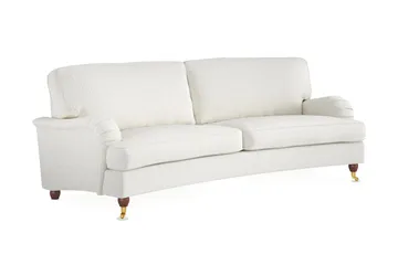Howard Lyx 3-seters Svunget Sofa i Bouclé - Hvit - Møbler - Sofaer - Howard-sofaer