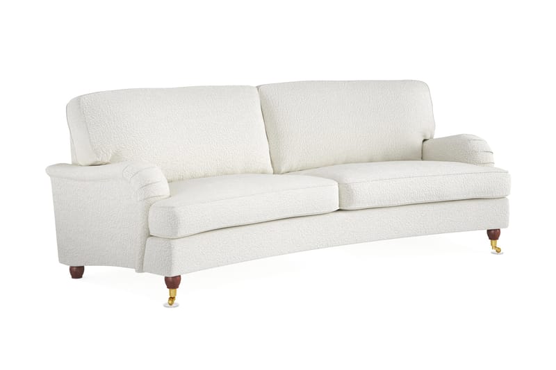 Howard Lyx 3-seters Svunget Sofa i Bouclé - Hvit - Møbler - Sofaer - Howard-sofaer