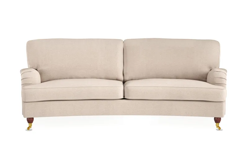 Howard Lyx 3-seters Svunget Stoffsofa, Beige