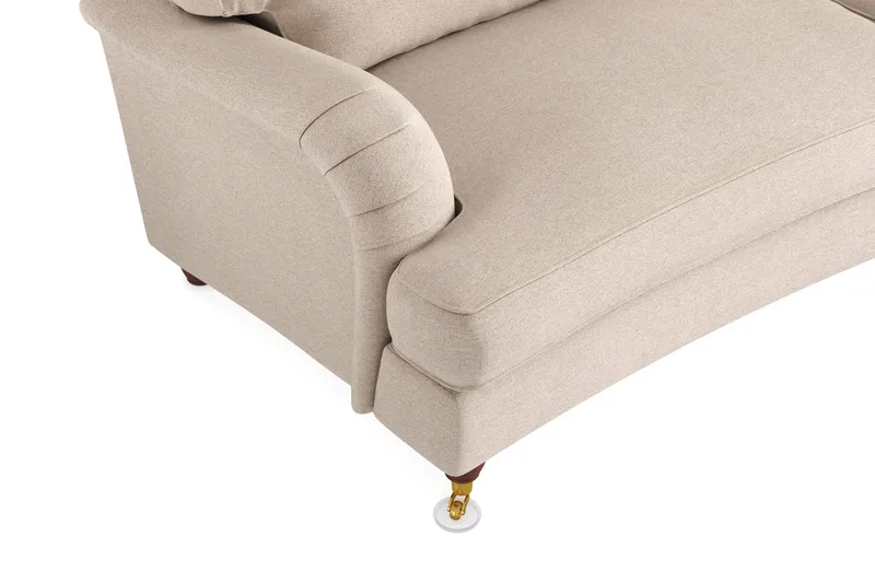 Howard Lyx 3-seters Svunget Stoffsofa - Beige - Møbler - Sofaer - Howard-sofaer