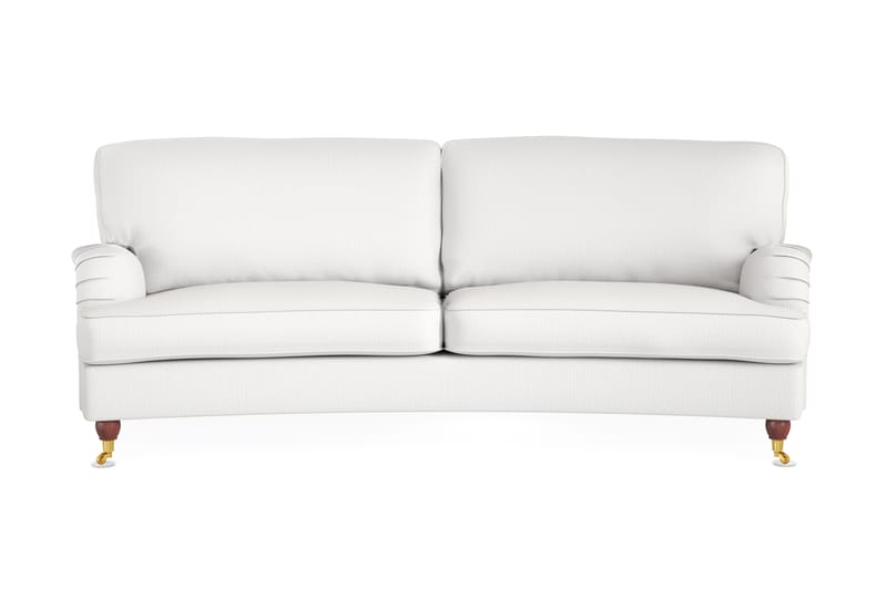 Howard Lyx 3-seters Svunget Stoffsofa - Hvit - Møbler - Sofaer - Howard-sofaer
