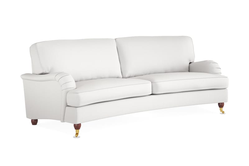Howard Lyx 3-seters Svunget Stoffsofa - Hvit - Møbler - Sofaer - Howard-sofaer