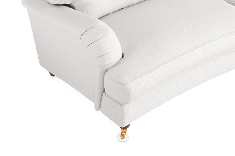 Howard Lyx 3-seters Svunget Stoffsofa - Hvit - Møbler - Sofaer - Howard-sofaer
