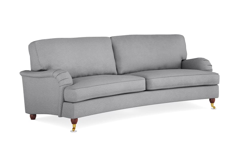 Howard Lyx 3-seters Svunget Stoffsofa - Lys grå - Møbler - Sofaer - Howard-sofaer