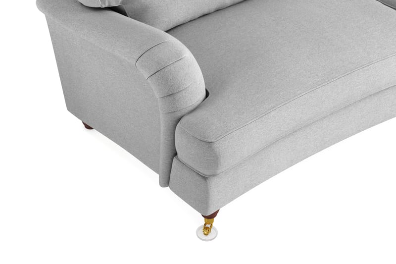 Howard Lyx 3-seters Svunget Stoffsofa - Lys grå - Møbler - Sofaer - Howard-sofaer