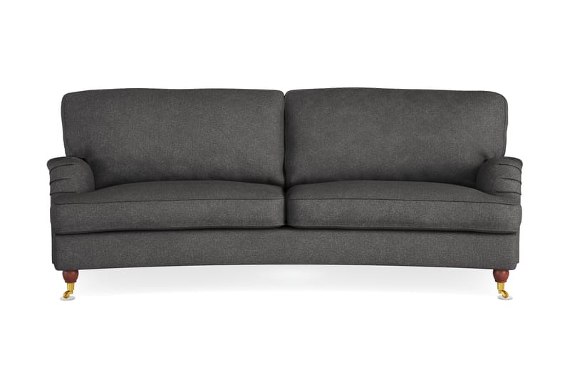 Howard Lyx 3-seters Svunget Stoffsofa - Mørk grå - Møbler - Sofaer - Howard-sofaer